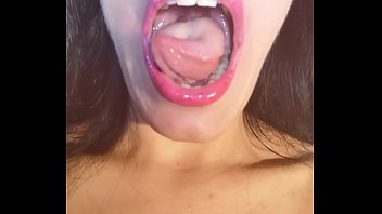 Teens throat pie