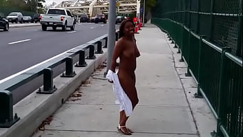 Naked in the road