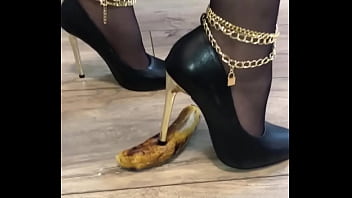 High heels crushing snails